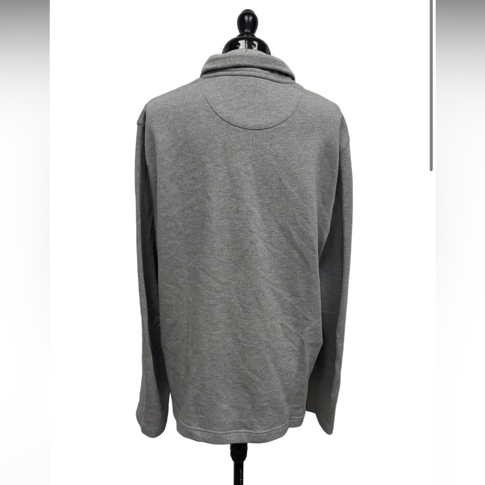 Ted Baker London Sz 5 US XL Long Sleeve Textured Panel Half Zip Grey Sweater - Picture 4 of 15